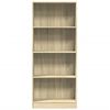 vidaXL Boekenkast 60x24x143 cm bewerkt hout sonoma eikenkleurig