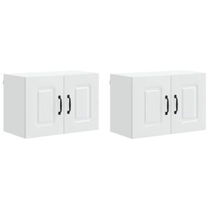 vidaXL Vaatwasserpaneel Kalmar 2 pcs Wit Bewerkt hout