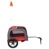 Animal Boulevard Huisdierenfietskar M 130x63x78 cm rood en grijs