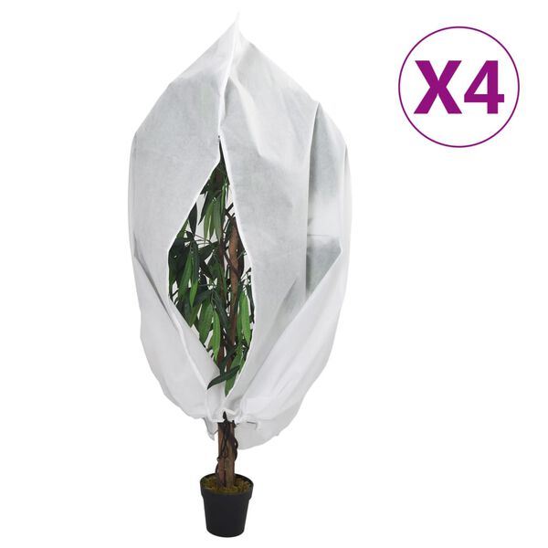 vidaXL Plantenhoezen met rits 4 st 70 g/m&sup2; 1,55x1,55 m
