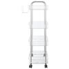 vidaXL Opbergtrolley 4-laags 37x28x95 cm acryl transparant