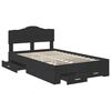 vidaXL Bedframe met hoofdeinde Zwart 120 x 200 cm Bewerkt hout