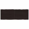 vidaXL Tafelblad natuurlijke rand 160x60x(2-4)cm eikenhout donkerbruin