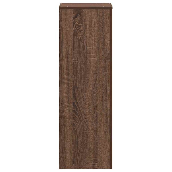 vidaXL Plantenstandaard 33x33x100 cm bewerkt hout bruin eikenkleurig