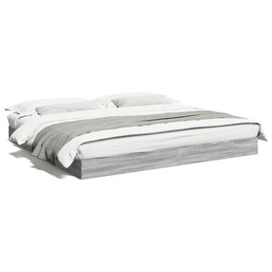 vidaXL Bedframe zonder matras 180x200 cm spaanplaat grijs Sonoma