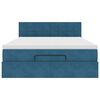 vidaXL Ottoman bed met matras 140x200cm fluweel donkerblauw