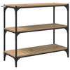 vidaXL Boekenkast 3-laags 80 x 33 x 70,5 cm Gemonteerd hout en ijzer