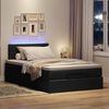 vidaXL Ottoman bed met matras en LED's 120x200 cm stof zwart