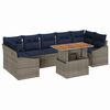 vidaXL Tuin Sofa Set met opslag 8 pcs Grijs Poly riet