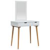 vidaXL Toilettafel Set FAUSKE 2 pcs Wit 76 x 50 x 143 cm