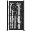vidaXL Tuinpoort met slot Zwart 110 x 180 cm Gepoedercoat staal