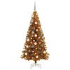 vidaXL Kerstboom met 300 LED met standaard Goud 180 cm PET