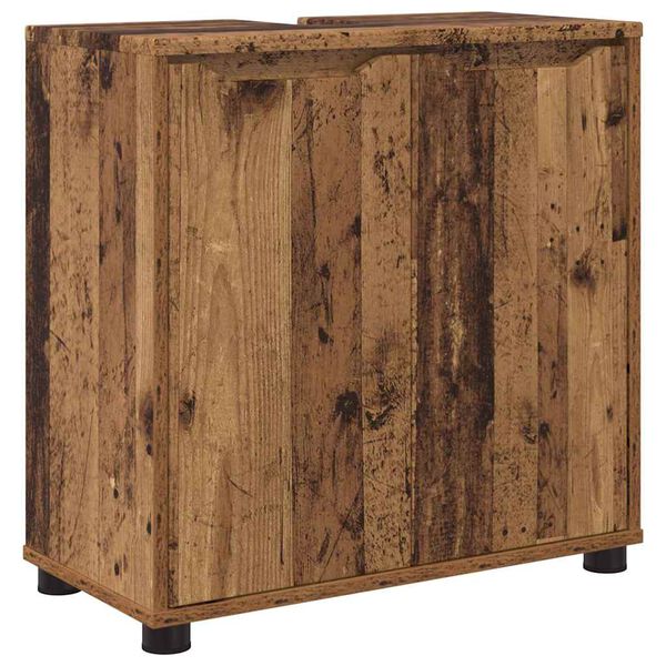 vidaXL Badkamer wastafelkast Oud Hout 60 x 30 x 60 cm Bewerkt hout