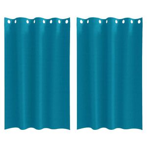 vidaXL Zwart-out Gordijnen met Ringen 2 pcs Turquoise 175 x 140 cm