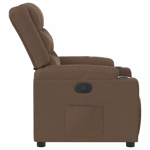 vidaXL Fauteuil verstelbaar stof bruin