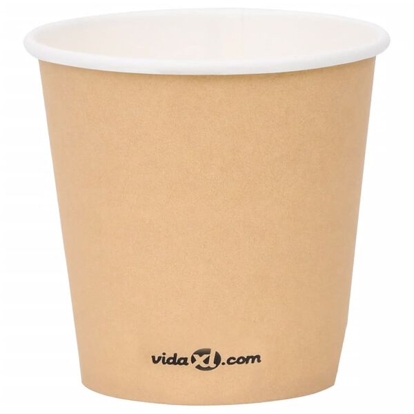 vidaXL 250 st Koffiebekers 120 ml papier bruin