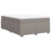 vidaXL Boxspring met matras stof taupe 140x200 cm