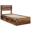 vidaXL Bedframe met hoofdeinde Oudhout 90 x 190 cm Massief grenenhout