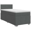 vidaXL Boxspringbed met matras Donkergrijs 80 x 200 cm Stof