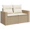 vidaXL 7-delige Loungeset met kussens poly rattan beige
