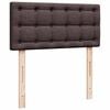 vidaXL Boxspring met matras stof donkerbruin 90x190 cm
