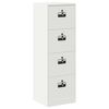 vidaXL Bestandenkast met lade Wit 45,5 x 42 x 139 cm Koudgewalst Staal