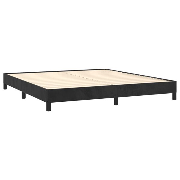 vidaXL Bedframe zonder matras 180x200 cm fluweel zwart
