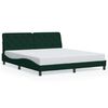 vidaXL Bedframe met LED zonder matras fluweel donkergroen 180x200 cm
