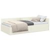 vidaXL Hoekbedframe met hoofdeinde Cr&egrave;me 100 cm x 200 cm Fluweel