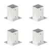 vidaXL Paalankers 4 st 91 mm gegalvaniseerd metaal