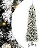 vidaXL Kunstkerstboom Wit 240 cm PVC en Metaal en Plastic