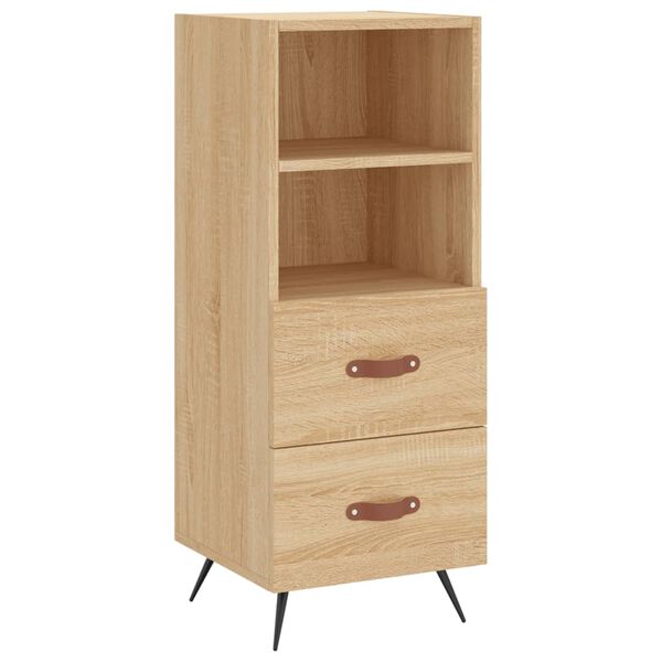 vidaXL Dressoir 34,5x34x90 cm bewerkt hout sonoma eiken