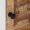 vidaXL Hoge kast 40x30x110 cm massief mango- en acaciahout bruin wit