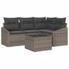 vidaXL Tuinbankenset 5 st Lichtgrijs poly rattan