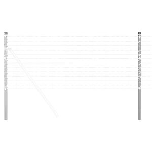 vidaXL Afrasteringspaal 2 st Zilver 50 cm Poedergecoat staal