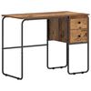vidaXL Bureau met opbergruimte Eikenhout 100 x 50 x 75 cm