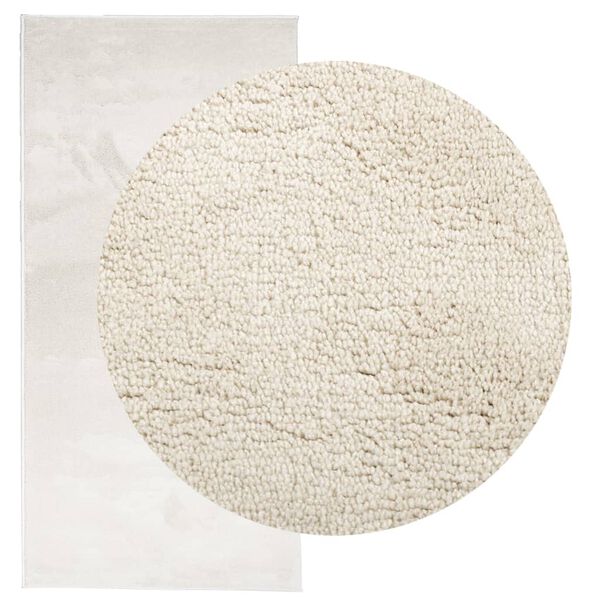 vidaXL Vloerkleed OVIEDO laagpolig 100x200 cm beige