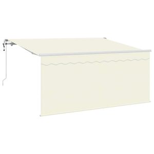 vidaXL Inklapbaar Zonnescherm Cr&egrave;me 300 x 200 cm