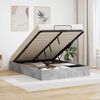 vidaXL Ottoman Bedframe Beton Grijs 120 x 190 cm Bewerkt hout