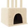 vidaXL Kattenmeubel met sisal krabpalen 133,5 cm cr&egrave;mekleurig