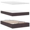 vidaXL Ottoman bed met matras en LED's 120x190 cm stof donkerbruin
