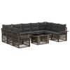 vidaXL Tuinbankenset 10 st Grijs en Donkergrijs poly rattan
