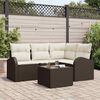 vidaXL Tuin Sofa Set Bruin poly rattan