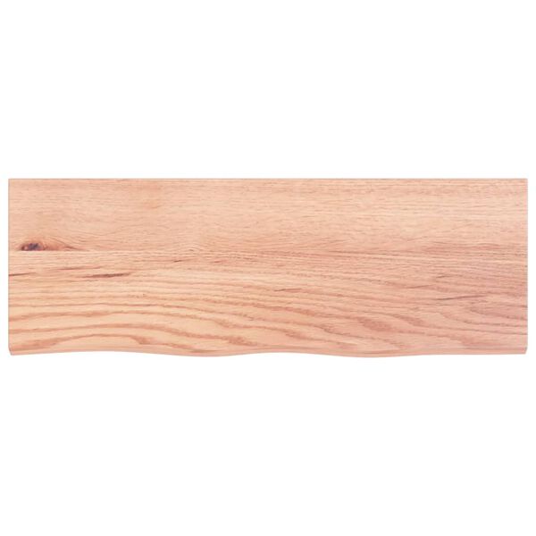vidaXL Wastafelblad 80x30x(2-4) behandeld massief hout lichtbruin