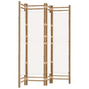 vidaXL Kamerscherm 4-panelen inklapbaar 160 cm bamboe en canvas