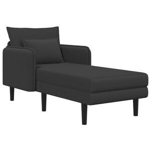 vidaXL Grote chaise longue Donkergrijs Boucl&eacute;