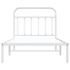 vidaXL Bedframe met hoofdbord metaal wit 100x190 cm