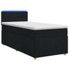 vidaXL Boxspringbed met matras met hoofdeinde Zwart 80 x 200 cm Stof