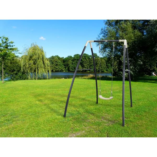 AXI Schommel enkel 210x140x217 cm metaal zwart