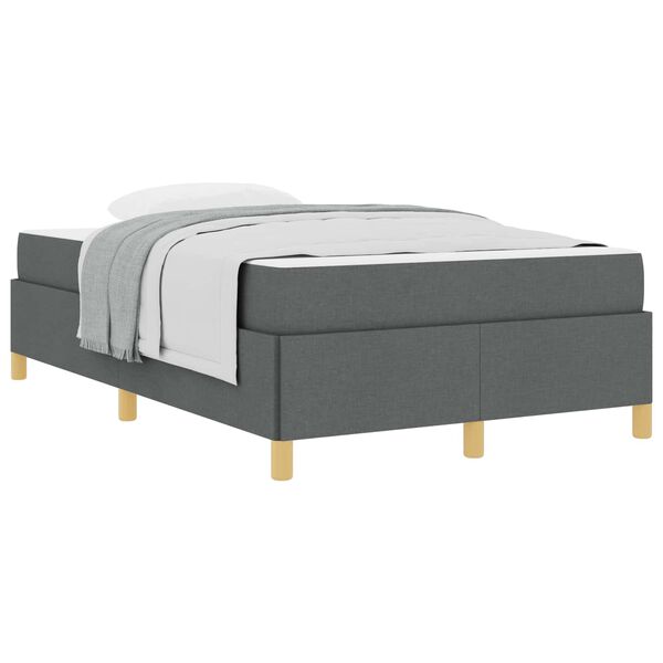vidaXL Bedframe met matras Donkergrijs 120 x 190 cm Stof